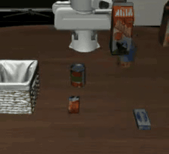 Task 0 rollout: putting the alphabet soup and tomato sauce in the basket
